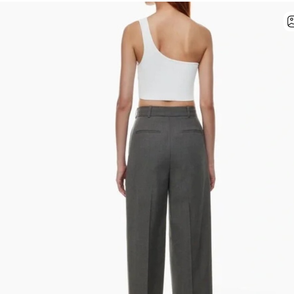 Babaton White One-Shoulder Crop Top